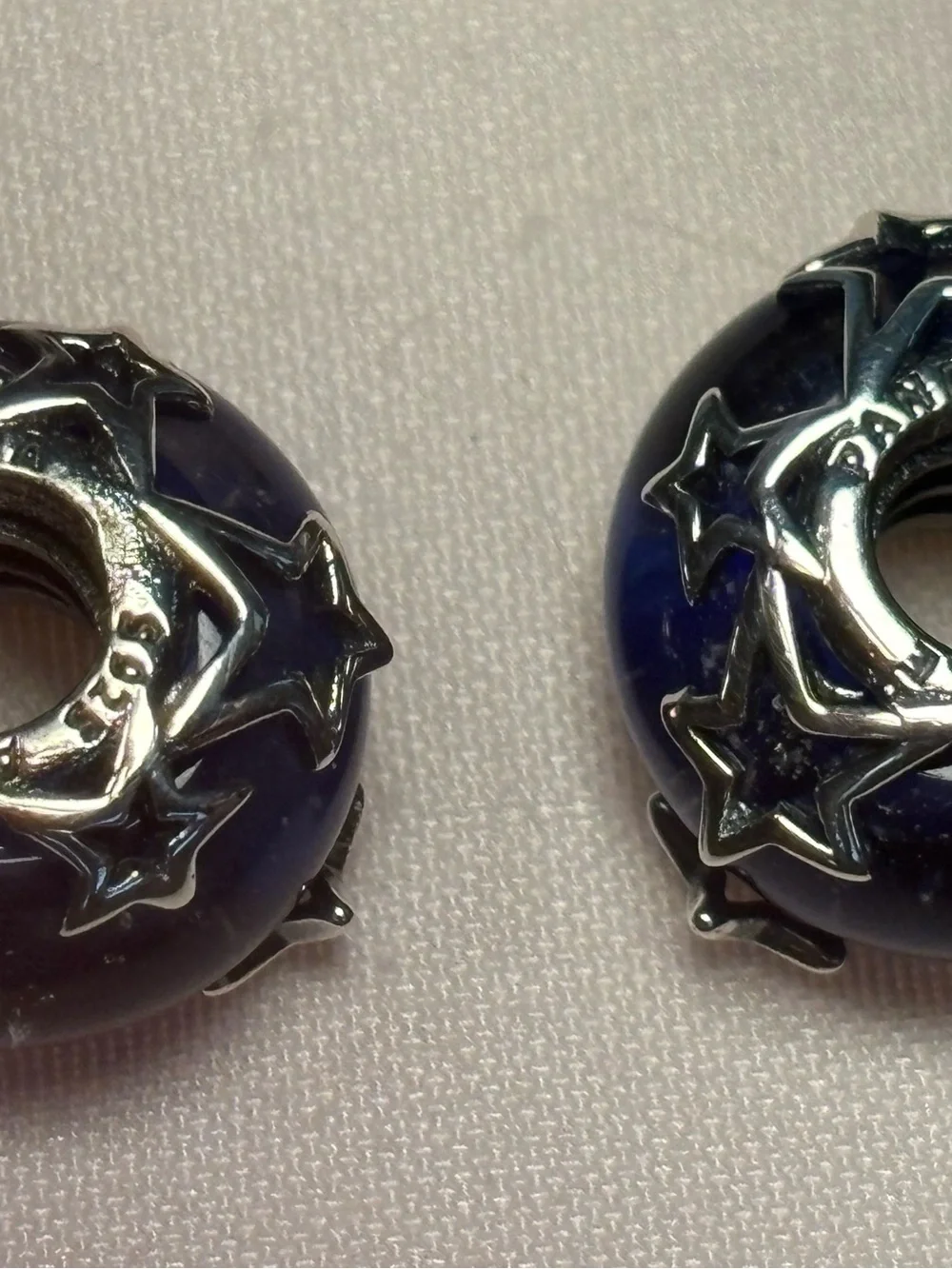 Pandora Charm, Galaxy Blue and Star Murano Charm (2 piece set)